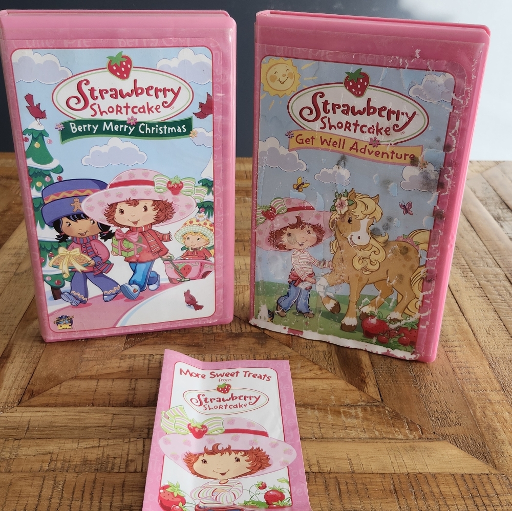Lot of two VHS strawberry shortcake